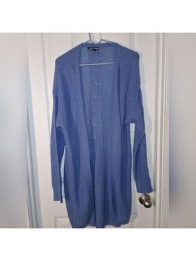 Mortal Fiber Cardigan Large Open Front Long